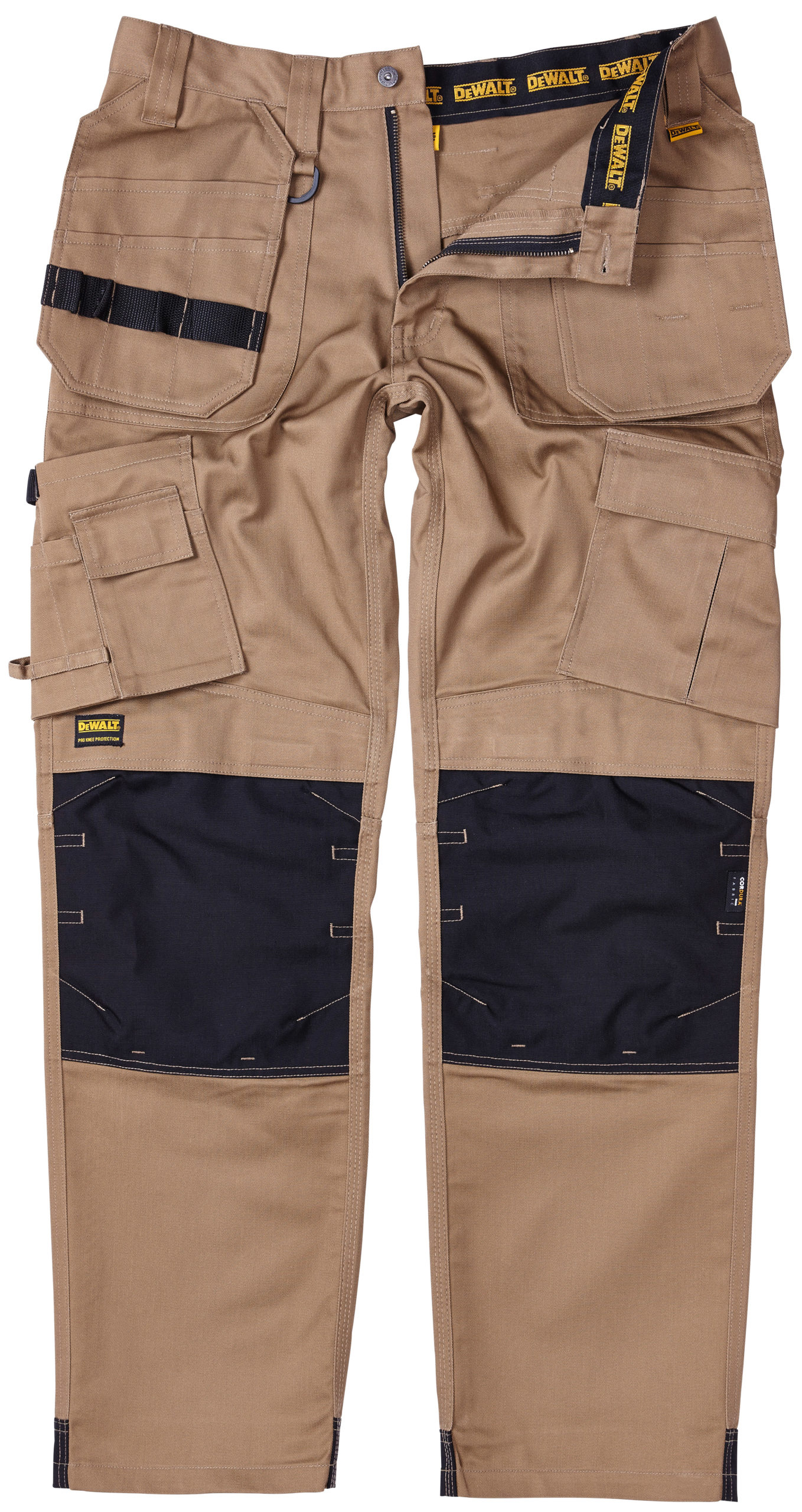 DEWALT Men's 40 W X 33 L Tan Polyester/Cotton/Elastane Stretch WorkPant ...